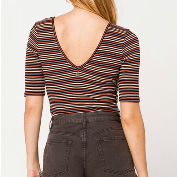 Retro Volcom striped body suit size XS 🐯 - Picture 6 of 8